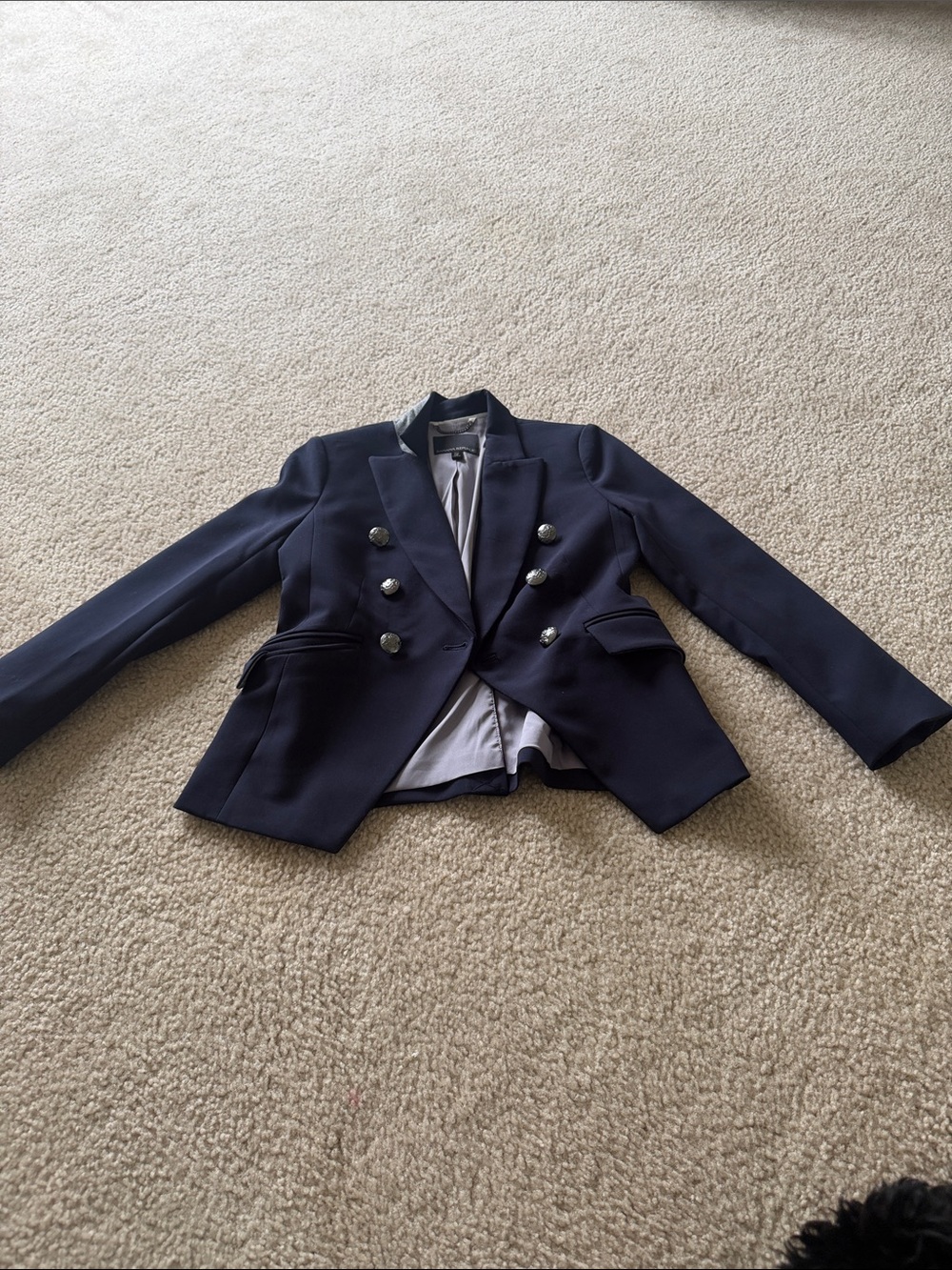 Banana Republic Navy Double-Breasted Women's Blazer